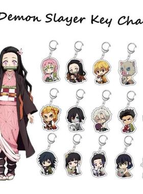 Hot Aanime Demon Slayer Acrylic Keychain Nezuko Cartoon Char