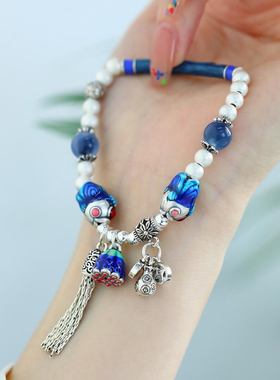 925银新中式复古民族风双鱼手串