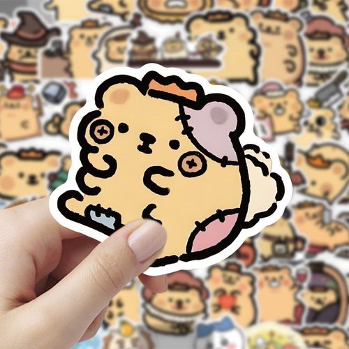 180张小熊虫可爱贴纸卡通趣味表情周边桌面手机手账装饰贴画防水