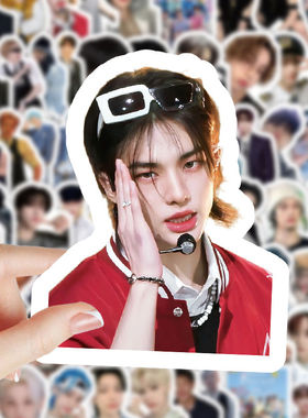 206张韩国男团StrayKids贴纸高颜值人物爆款周边帅照手账防水贴画