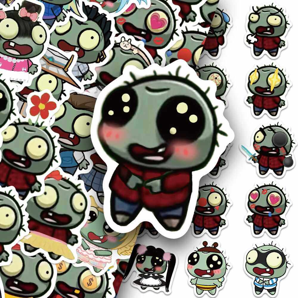卡通动漫呆萌小僵尸防水贴画