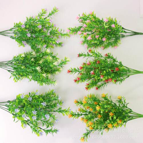 仿真米兰草假花束家居婚庆装饰塑料绿植墙园艺装饰用品人造满天星