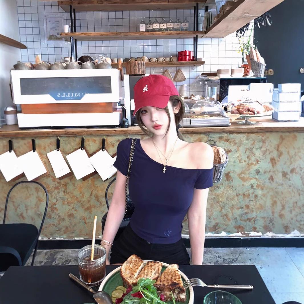 JMSHOP元气辣妹斜肩短