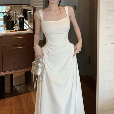白色吊带连衣裙女2025夏