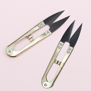 厂专用u型剪刀细尖纱剪碳钢diy手工工具 家用小剪刀剪线头耐用服装