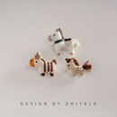 饰别针 可爱白马装 新款 小马布艺毛绒胸针配饰