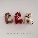 饰别针 素小马胸针包包挂件围巾装 新款 复古手工布艺马年节庆元