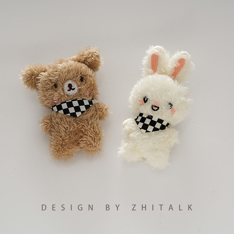 ins围兜全身小熊小兔胸针配饰