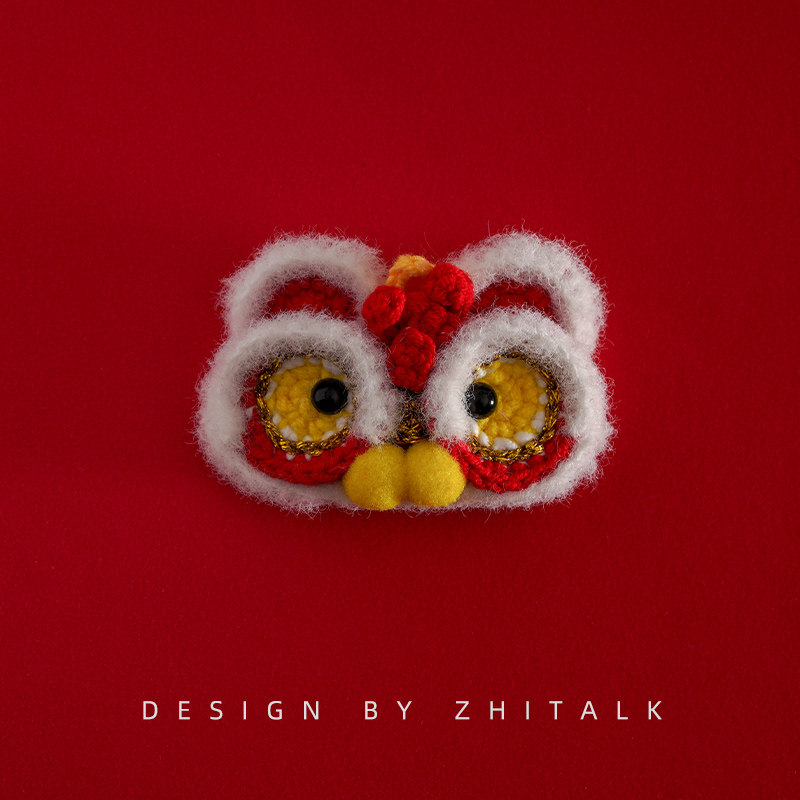 织语手工 好寓意中国风醒狮胸针配饰 衣服包包装饰品狮子别针发夹,饰品/流行首饰/时尚饰品新,胸针,淘宝优惠券,粉丝福利购,淘宝优惠卷