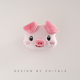 粉色鼻子小猪猪毛绒胸针可爱小动物公仔装 饰品 书包衣服别针配饰
