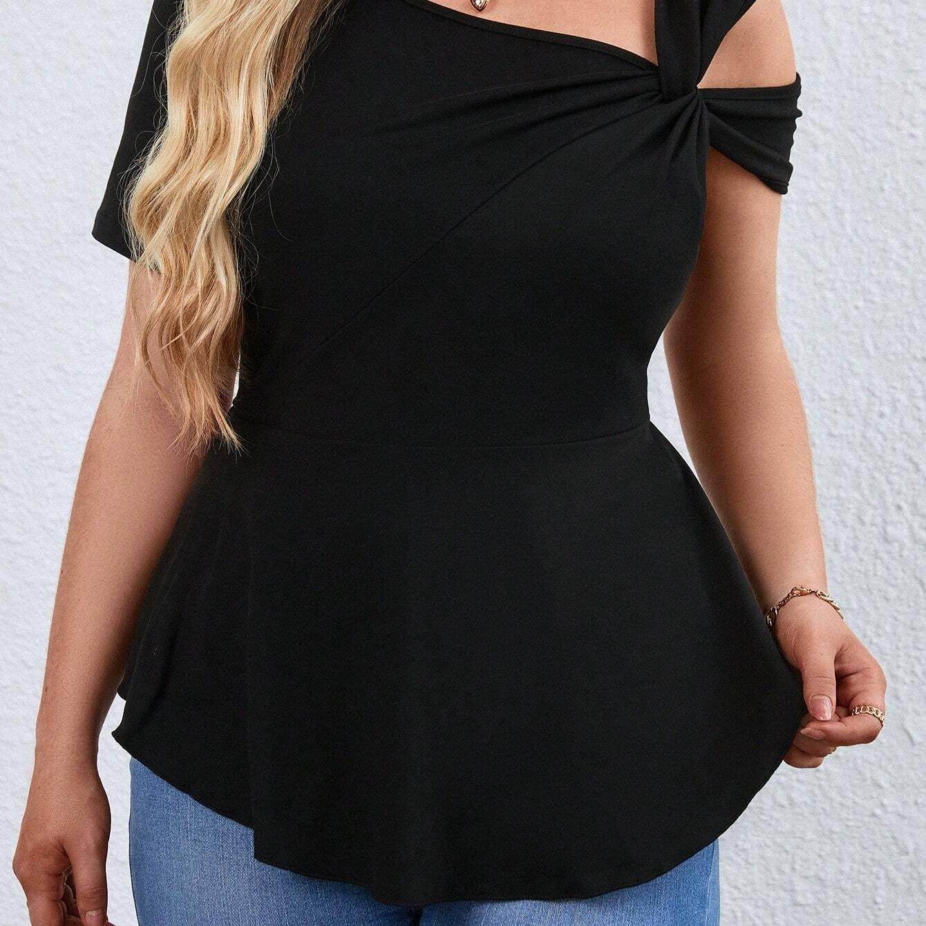 summer large size women sexy T-shirt short sleeved top 2024