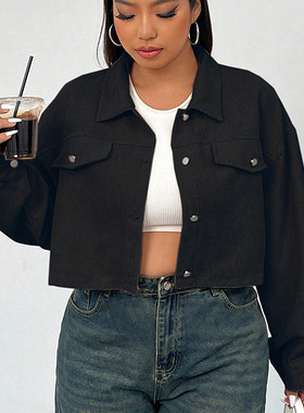 2024 autumn winter fat women large size coat jacket blouse