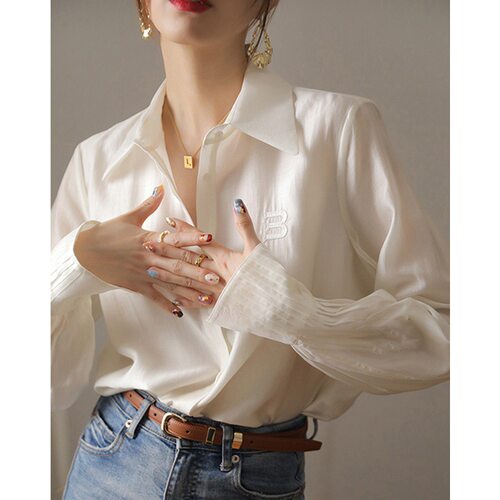 womenclothes白色长袖衬