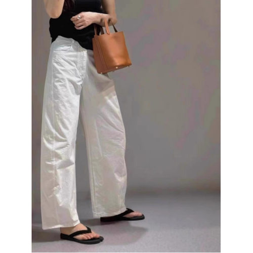 womenclothes白色棉麻裤