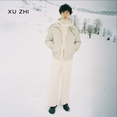 XUZHI 线条刺绣连帽卫衣裤子男女同款成毅同款