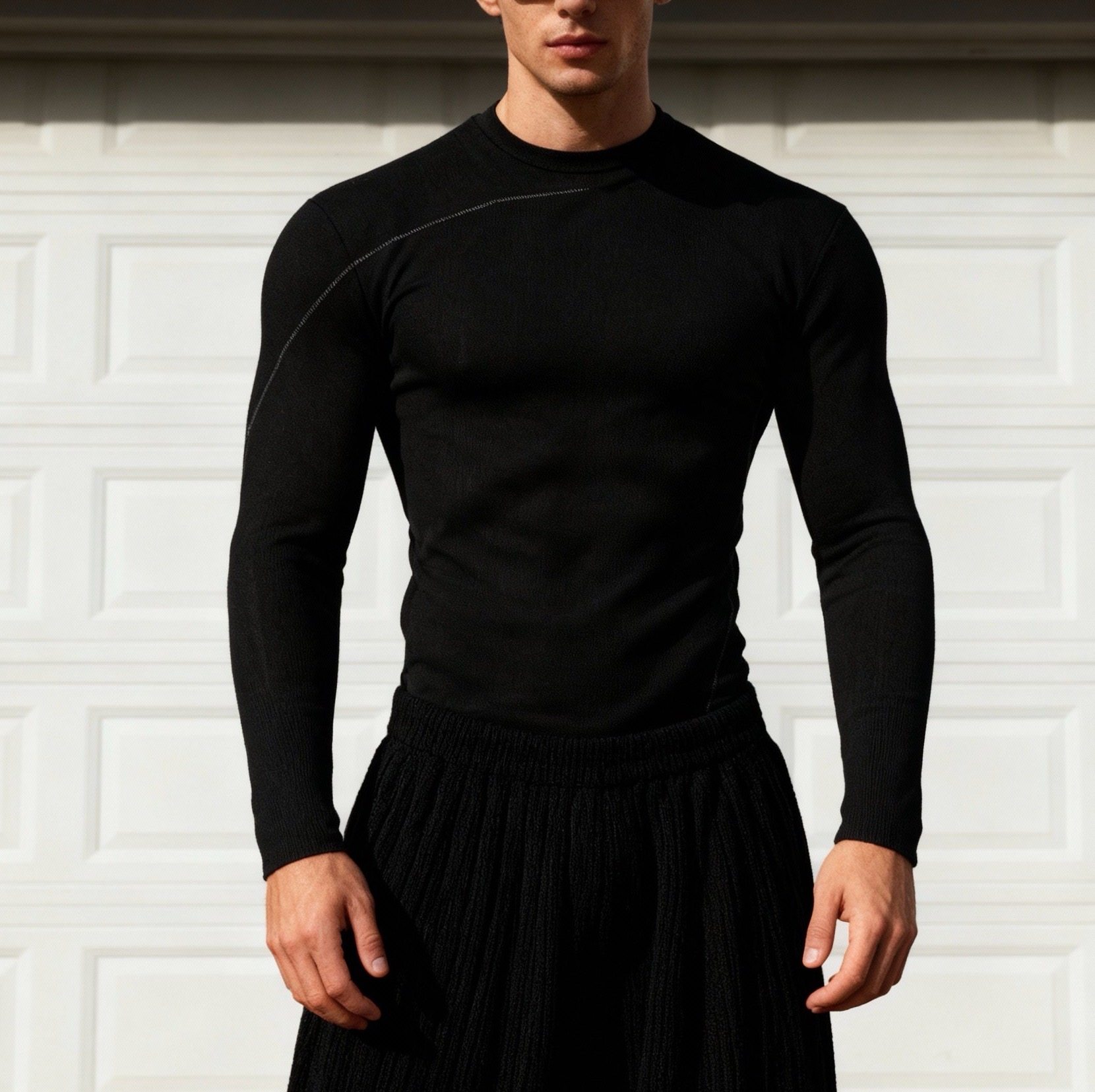 userWHO圆领斜角弧线莫代尔打底