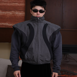 USERWHO新款秋冬双拼色忍者宽肩马甲