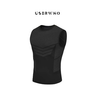 USERWHO幼虎夏季新款无缝一体增压技术整体抗菌面料显大压缩背心