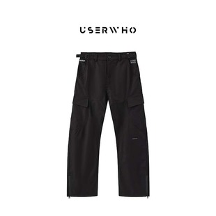 USERWHO幼虎2025新款纯色宽松耐磨弯刀裤