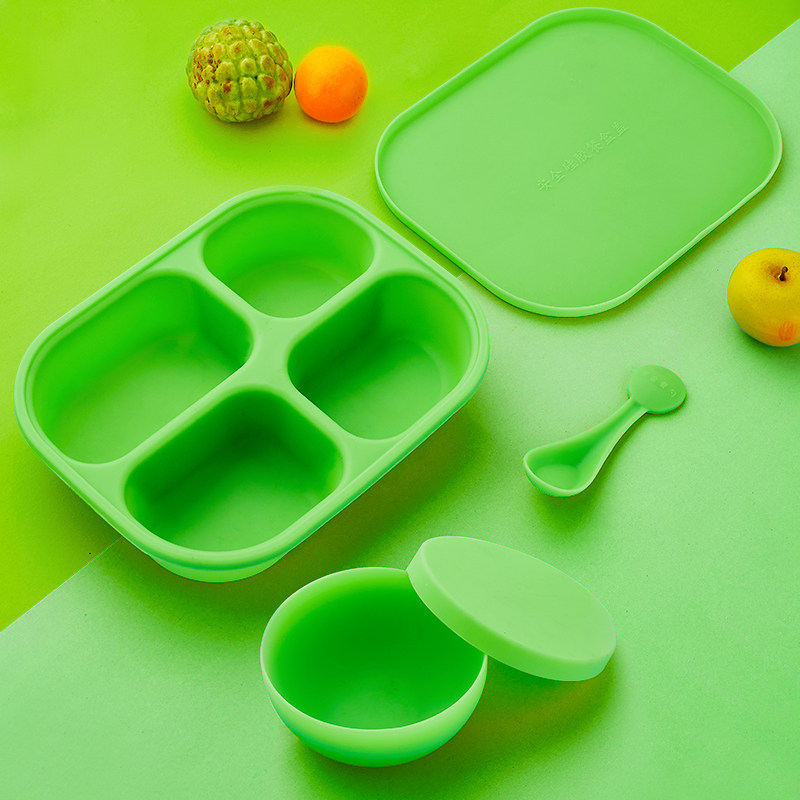 看守所餐盘分格软硅胶饭碗盒防伤害汤勺谈话室医院监狱安全用品