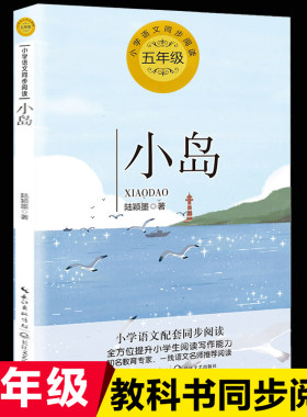 小岛书长江文艺出版社正版陆颖墨散文集人教版五年级语文教材同步阅读书籍9-12岁少儿文学书青少年读物含海军往事寻找我的海魂衫