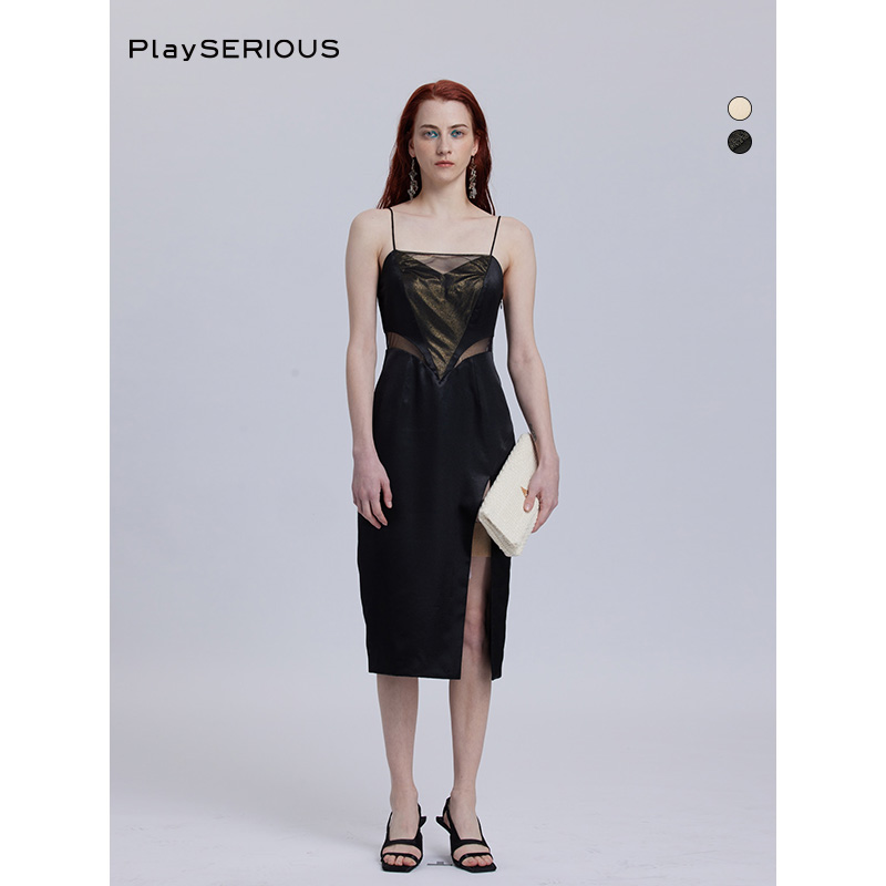 Necessary Ananke腰部拼接吊带连衣裙NT22SS05001