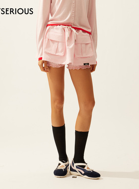 LACERTA 2026春夏新款抽绳双口袋工装蓬蓬短裙女休闲百搭半身裙