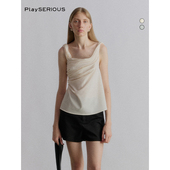 VIKTORIA 小众百搭不规则单边扭结吊带背心上衣 新款 CHAN 夏季