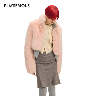 设计感毛绒外套夹克外套女时尚 SULTRY 新款 2025秋季 毛外套 VIRGIN