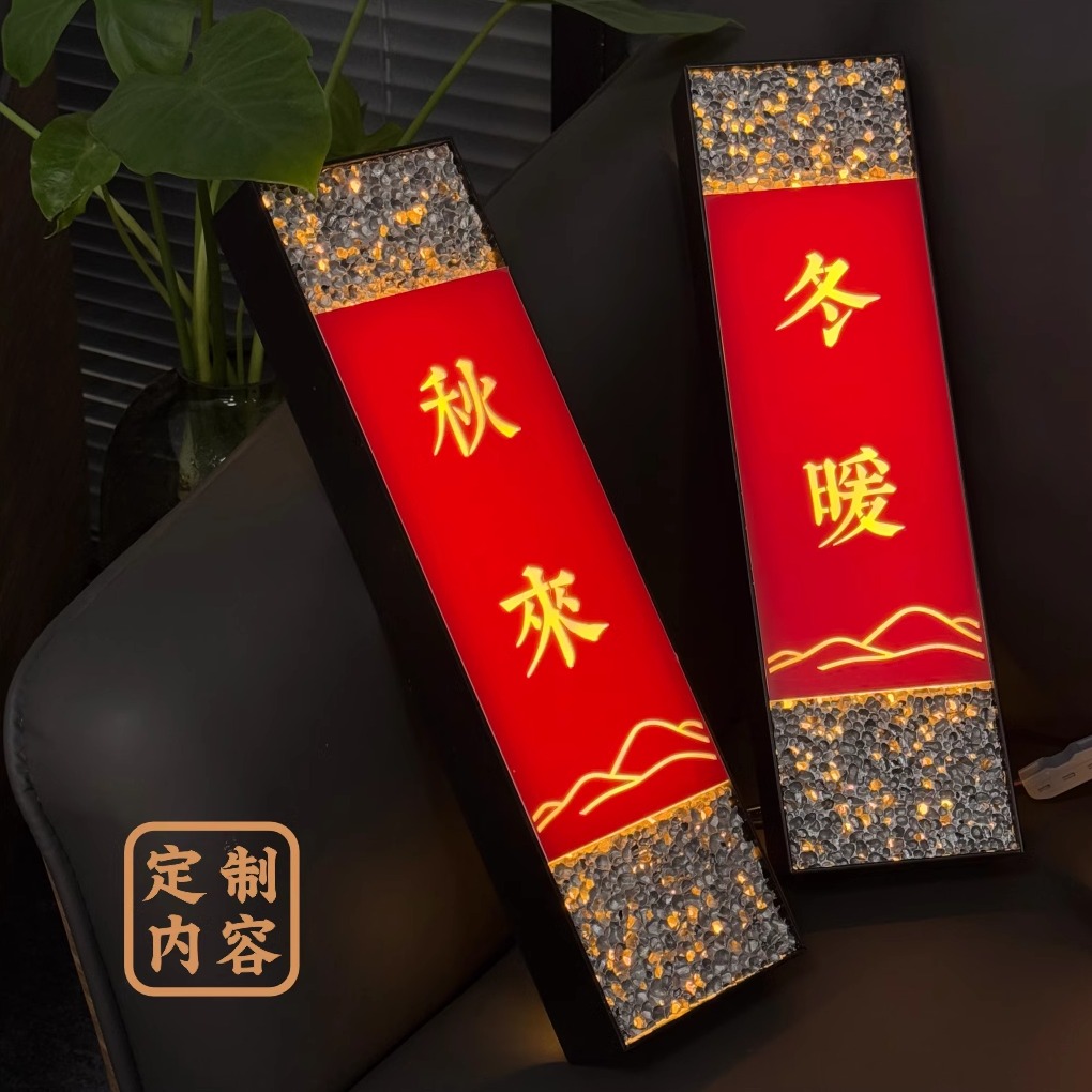 点点星光喜气洋洋的发光门牌号
