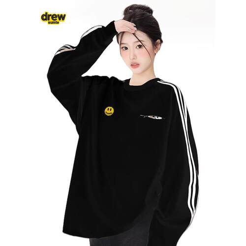 DrewSumt笑脸女士黑色宽