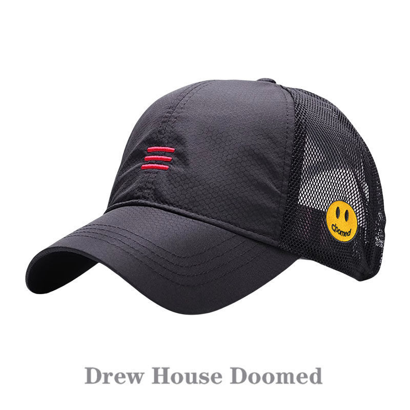 Drew Sava Doomed笑脸夏季全网面鸭舌帽男大头围棒球帽