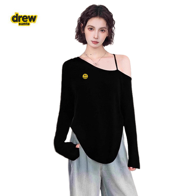 DrewSumt笑脸女士斜肩露