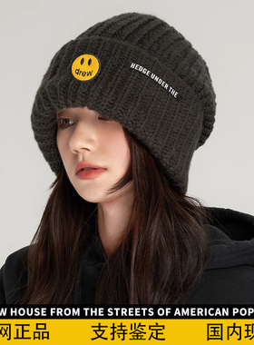 官方正品Drew Sava 针织毛线帽女显脸小秋冬大头围月子帽护耳冷帽