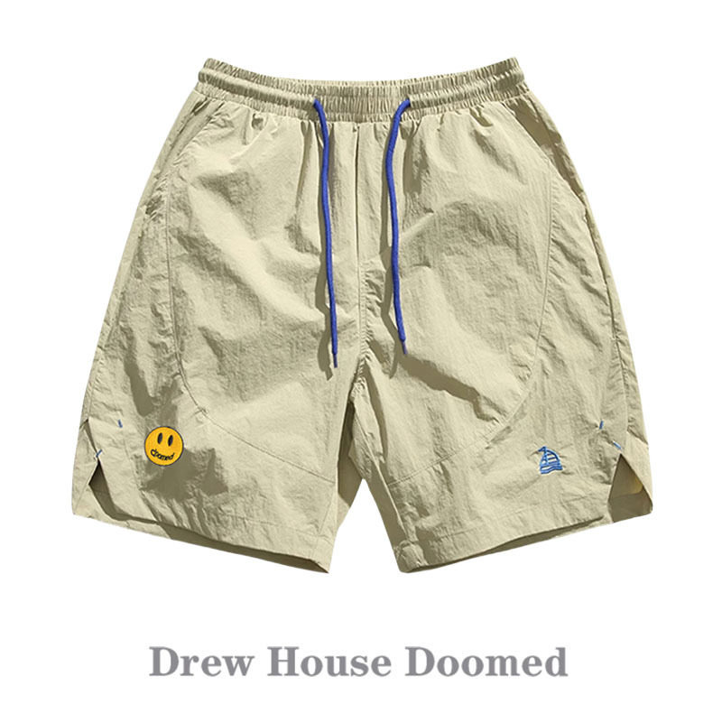 官方正品Drew Sava Doomed笑脸工装速干运动短裤宽松直筒五分裤图片