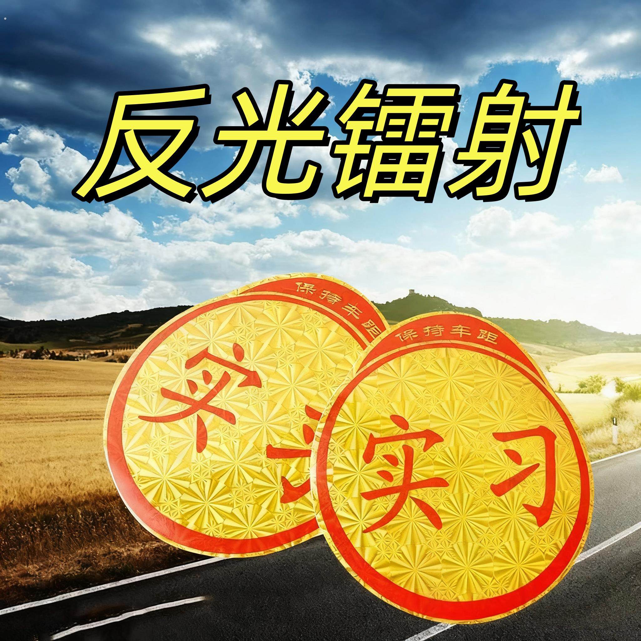 统一新手上路实习牌贴纸汽车实习标志车贴粘胶小车驾驶车辆实习贴