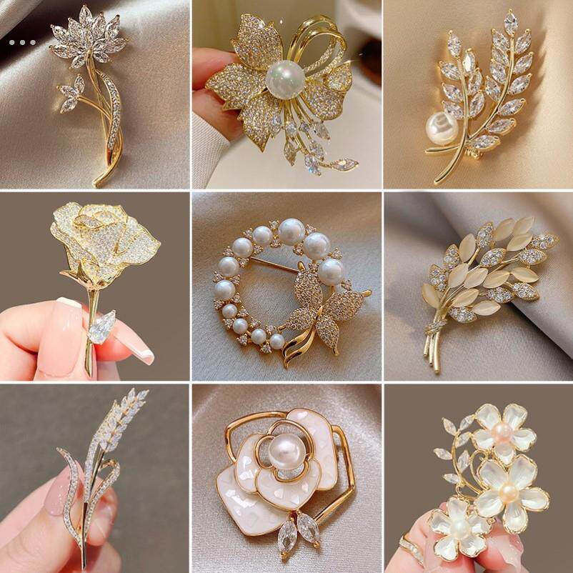 蝴蝶结巴洛克珍珠胸针高档女胸花精致气质设计感小众防走光别针扣