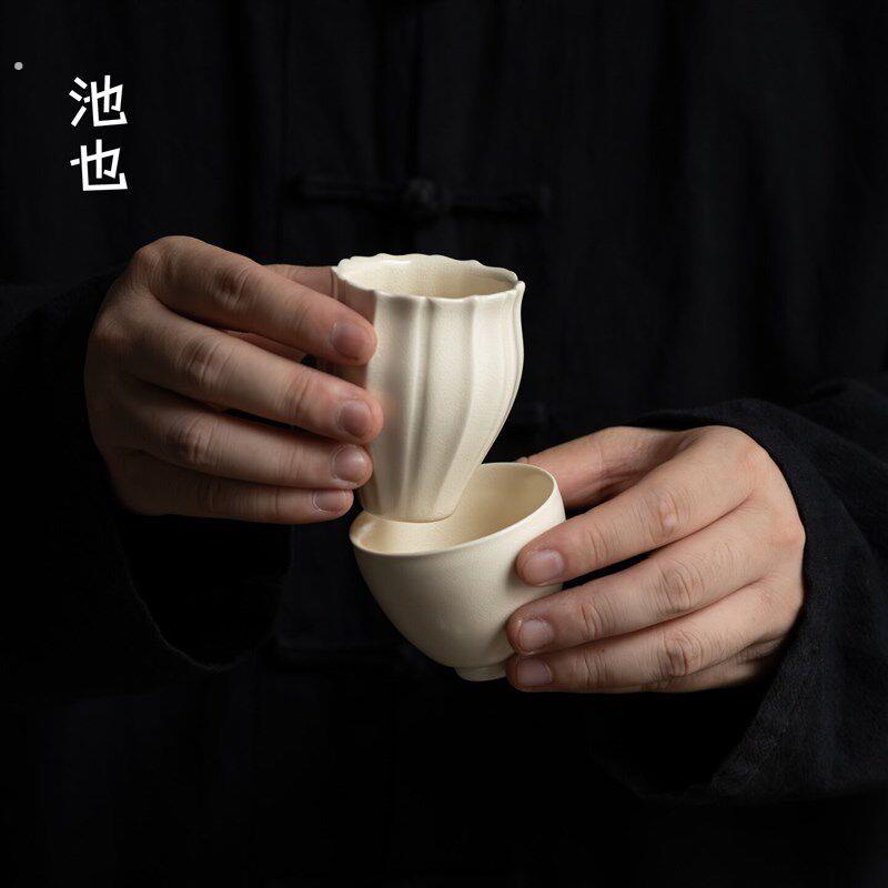 池也苏打釉可开片陶瓷茶杯主人杯功夫茶具家用品茗茶杯喝茶单杯