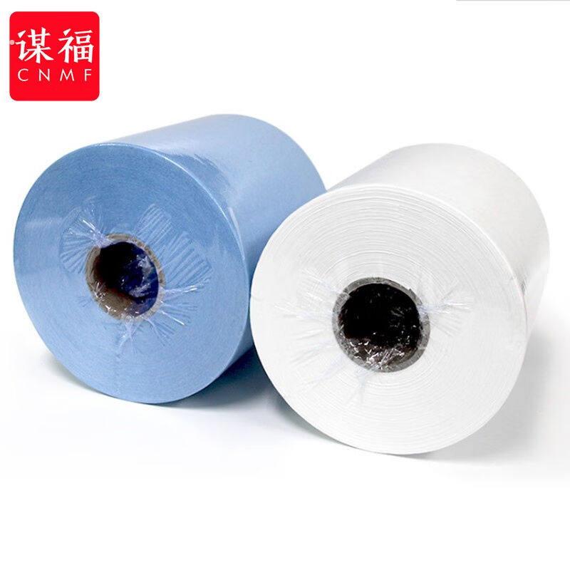 谋福工业擦拭纸吸油纸吸油加厚单层除尘纸大卷式白色