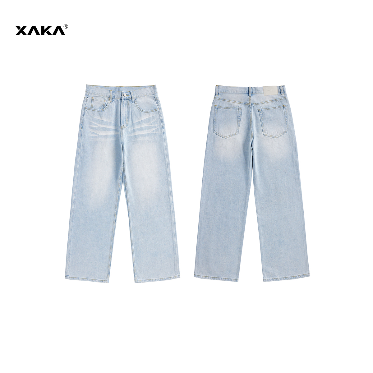 XAKA美式休闲2021M浅蓝牛仔裤