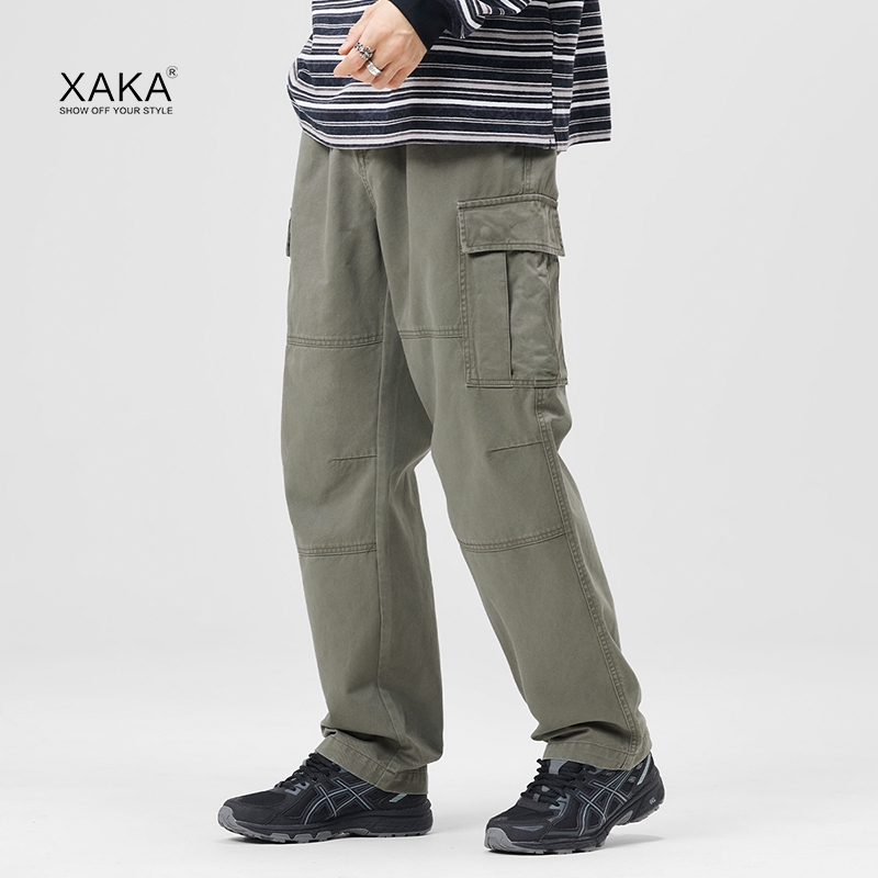 XAKA长裤直筒宽松美式休闲