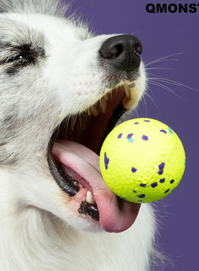 QMONSTER耐咬新品ETPU爆米花球发声球狗狗磨牙训练宠物玩具训练球