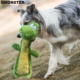 Qmonster长脖鳄鱼毛绒玩具狗狗中大型犬陪伴发声金毛柴犬柯基玩具