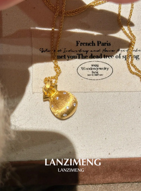 闪钻波点福袋项链女轻奢高级感