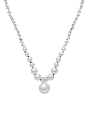 夏季碎银子珍珠项链女轻奢小众