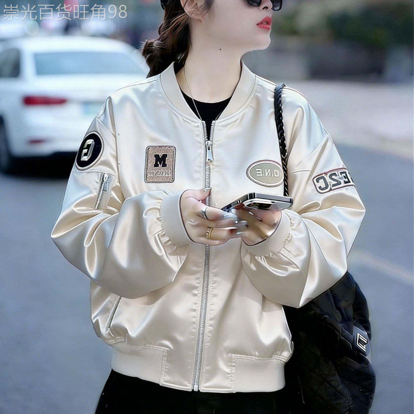 韩版刺绣短款棒球服早秋外套女2026新款今年流行爆款独特漂亮夹克