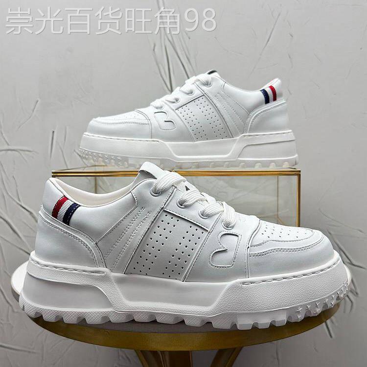 英国&奢品~厚底小白鞋男2026夏季新款增高休闲面包鞋百搭板鞋潮鞋