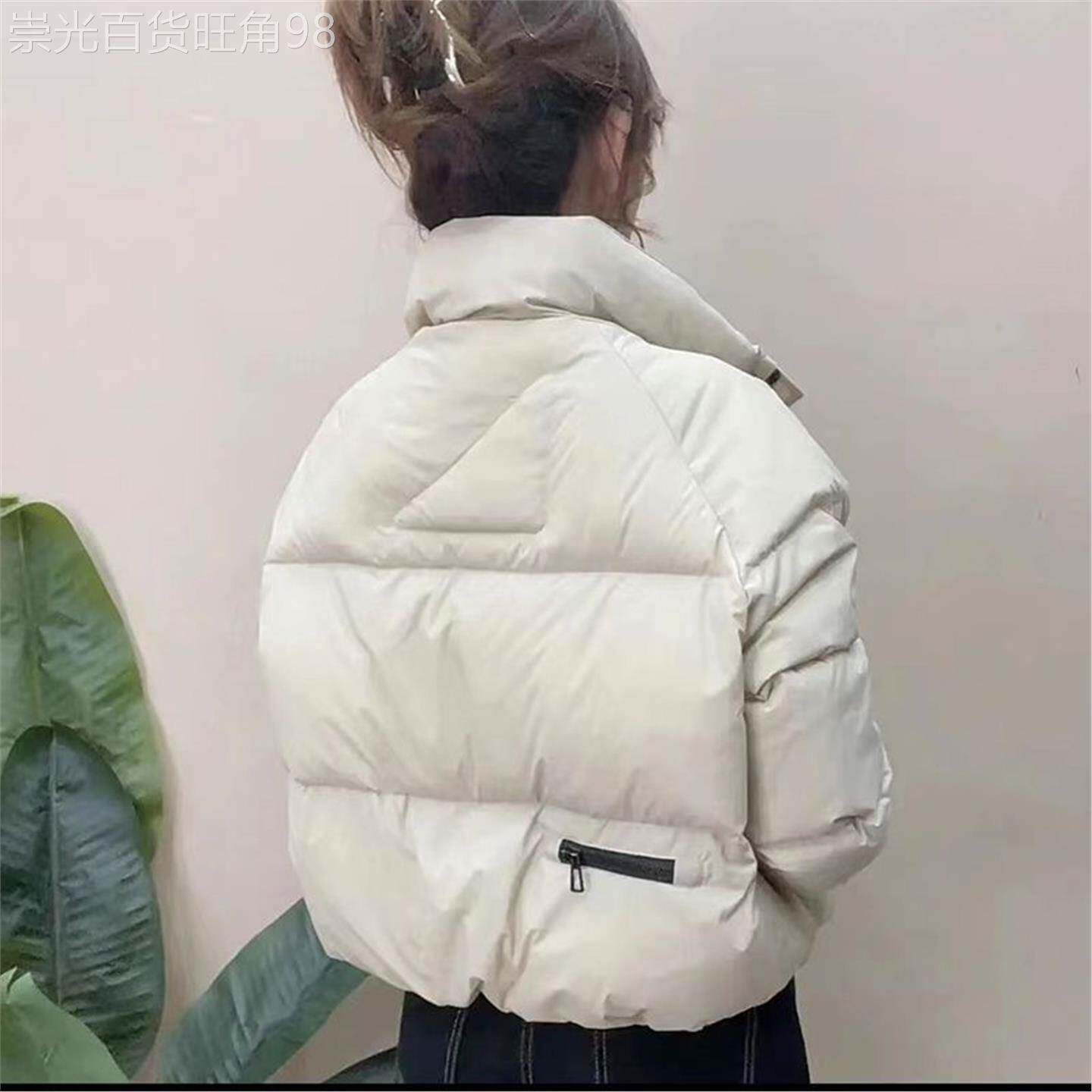 短款白鸭绒羽绒服女2026冬季新款时尚休闲宽松面包服加厚保暖外套