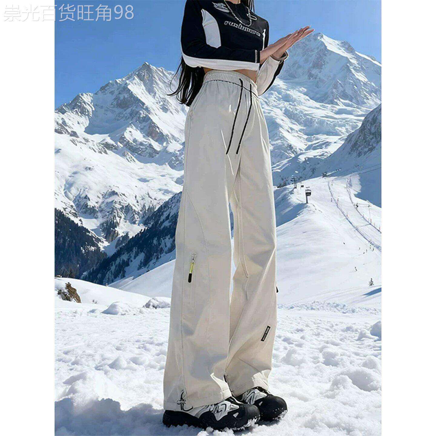 工装裤男女2026新款秋冬加绒滑雪裤今年流行爆款户外运动登山裤子