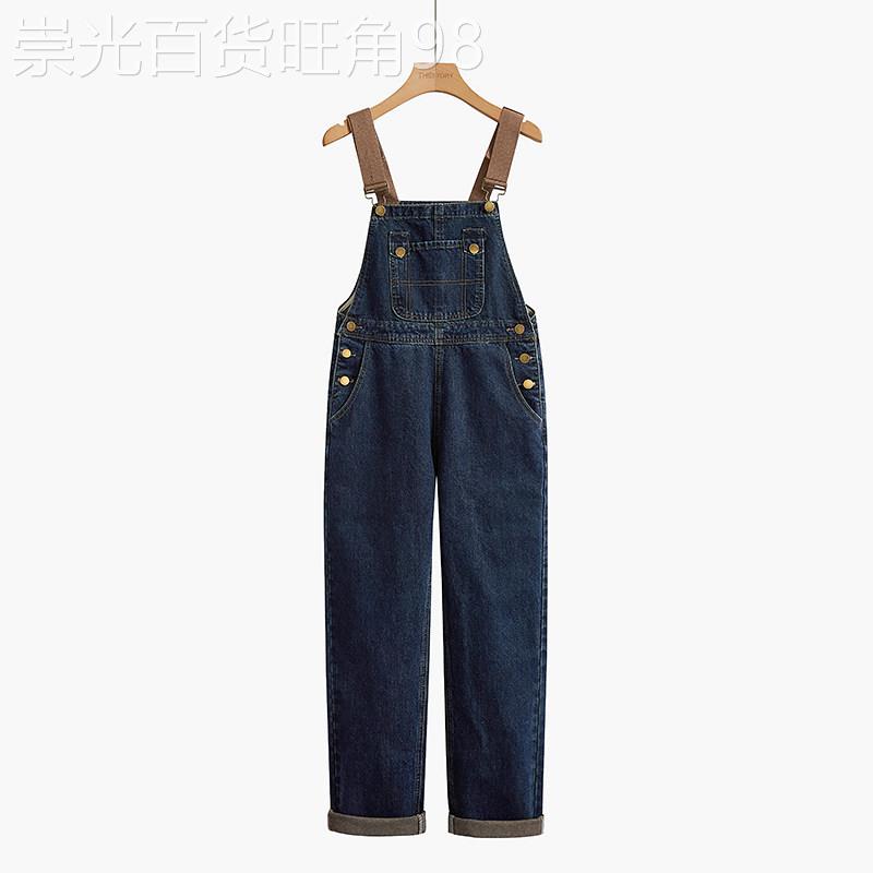 潮牌深蓝色直筒牛仔抱婴袋裤女2025春季新款高腰宽松显瘦阔腿裤子